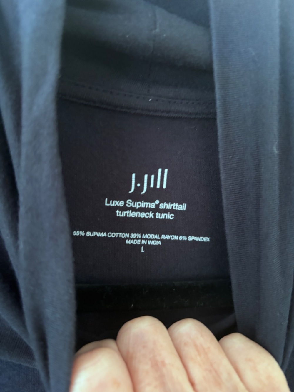 J Jill Black Turtleneck Size L - Picture 3 of 3